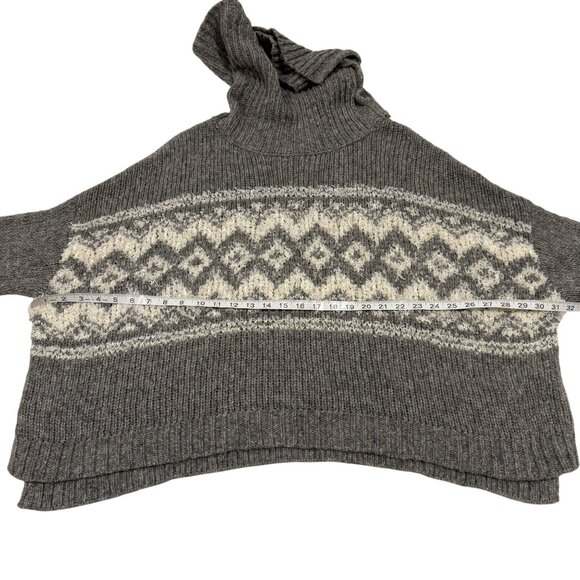 Free People Ragnar Fair Isle Split Neck Wool Blend Pullover Sweater Size S - Picture 7 of 9